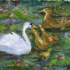 Swans & Ducks
oil
10" x 8"
$290