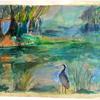 Blue Heron in Mangroves
watercolor
10" x 14"
$100