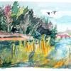 Charles River - Fall
watercolor
9" x 13"
$300