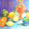 Orange Peppers with Purple Curtains
oil
$450